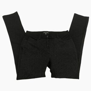 Eileen Fisher 5 Pocket Two Tone Jeggings Leggings Skinny Pants Black Gray Size 2